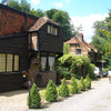 Ruffetts End, a charming collection of old houses, once part of the Pirbright Manor estate