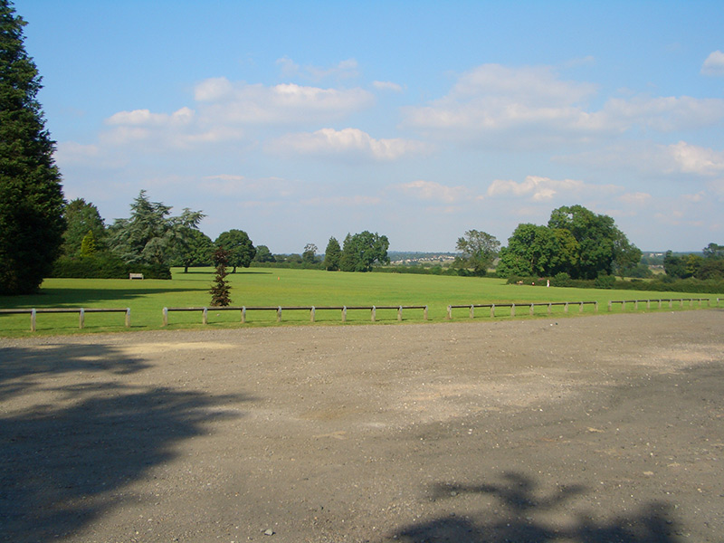 Chipstead Meads car park, looking north east towards Coulsdon, summer 2007