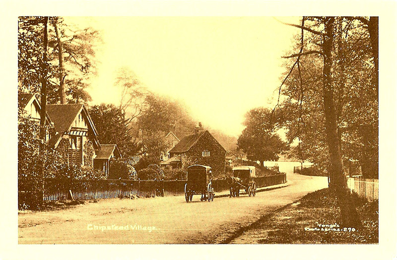 High road near Ruffetts End, circa 1910